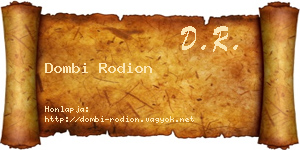Dombi Rodion névjegykártya